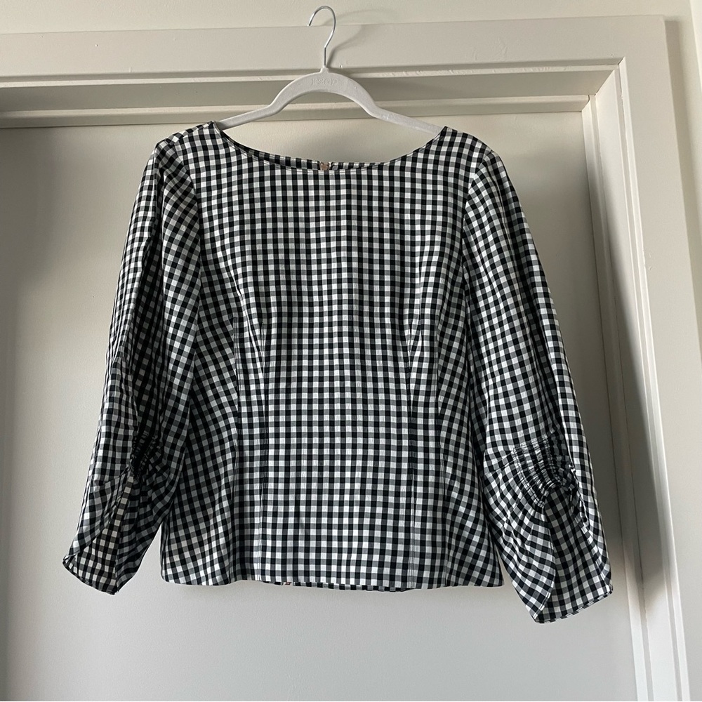 Tibi Gingham Top